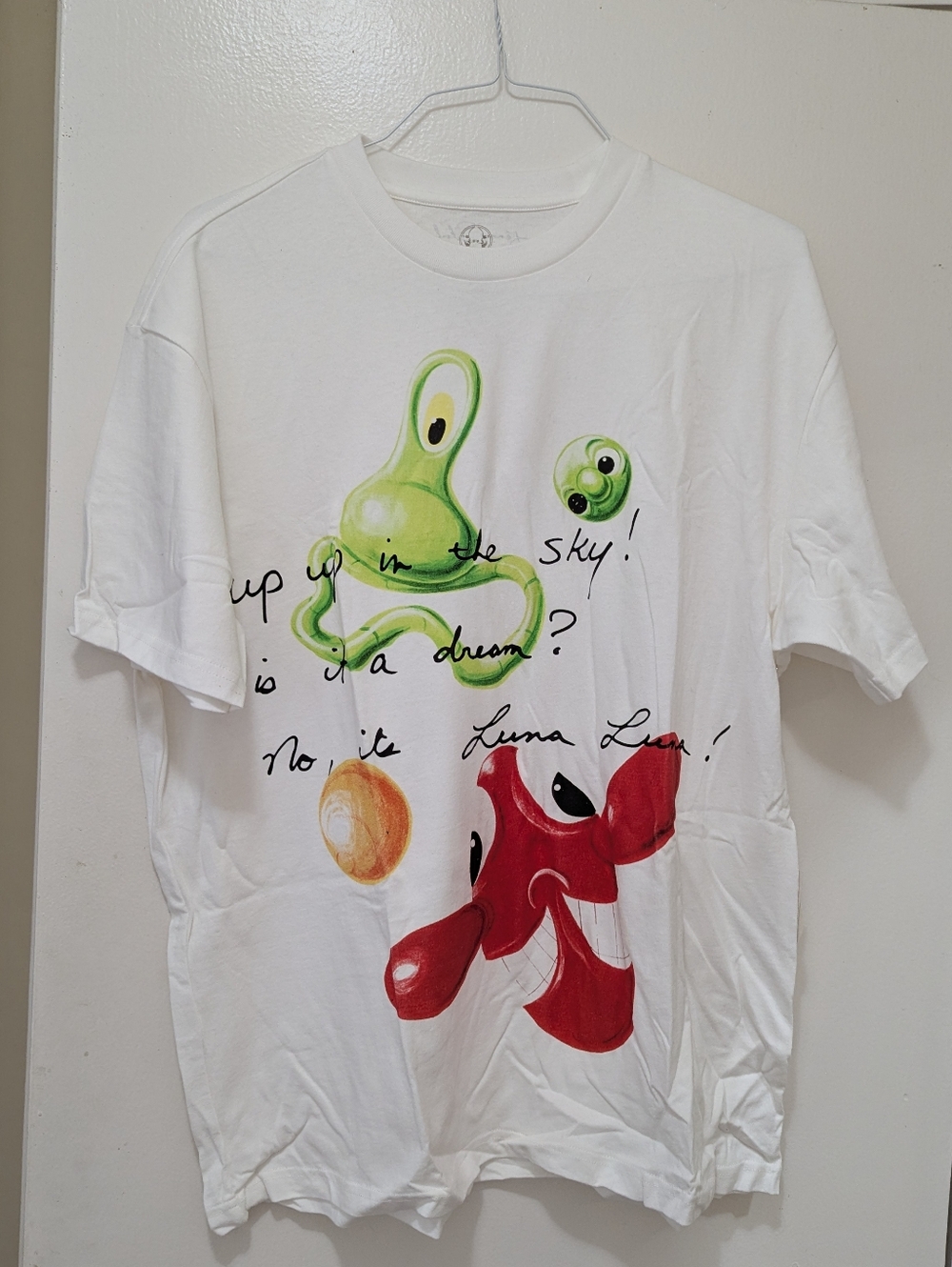 Kenny Scharf Luna Luna  Graphic Tee with Green & Red Characters